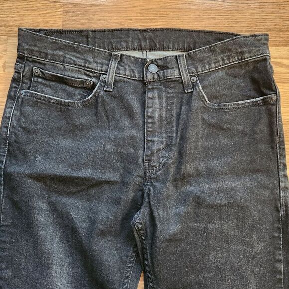 Vintage Levi's Black Denim Jeans Men's Size 34x30 7" Straight Leg Disdressed - Picture 2 of 7